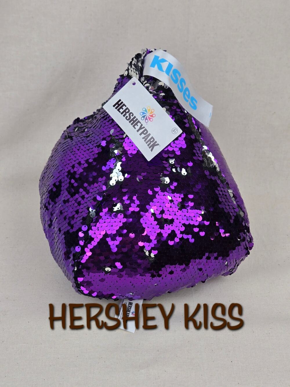 HERSHEY'S KISSES Flip Sequin Plush (flips silver to purple)
